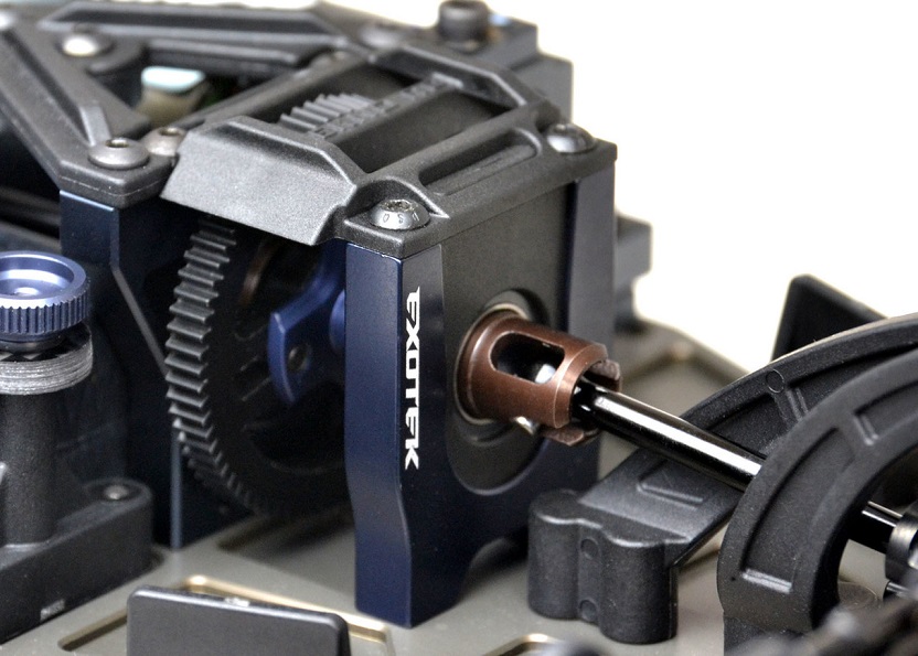 Gun Metal 7075 aluminium centre diff bulkhead (Tekno EB410)