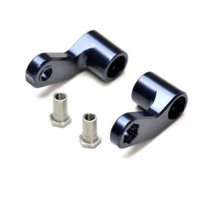 Gun Metal 7075 aluminium steering bellcranks - pr (Tekno EB410)