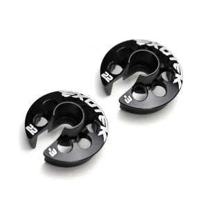 Black aluminium -3mm lowered spring cups - pr (TLR 22 series)