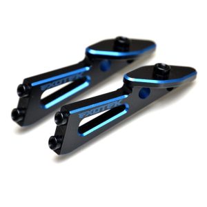 Dual Blue and Black 7075 aluminium wing mounts (AE B6.3 or B6.2)