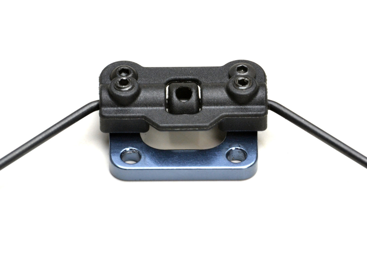 Gun Metal aluminium rear sway bar mount - for forward mounted shocks (Tekno EB410)