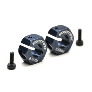 Gun Metal 7075 aluminium 6.5mm hexs - pr (Tekno EB410)