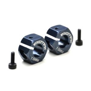 Gun Metal 7075 aluminium 7.5mm hexs - pr (Tekno EB410)