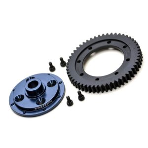 Machined 32dp spur gear and mounting plate (Tekno ET410)