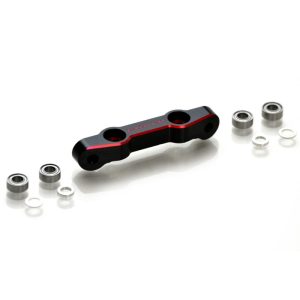 Dual Red and Black HD 7075 alloy pro steering rack with bearings (Kyosho SC6, ST6, RB6 or RB7)