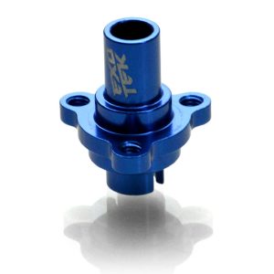 Blue aluminium Eliminator spur gear mount - uses Kimbourough or Exotek Flite spurs (Traxxas Slash)