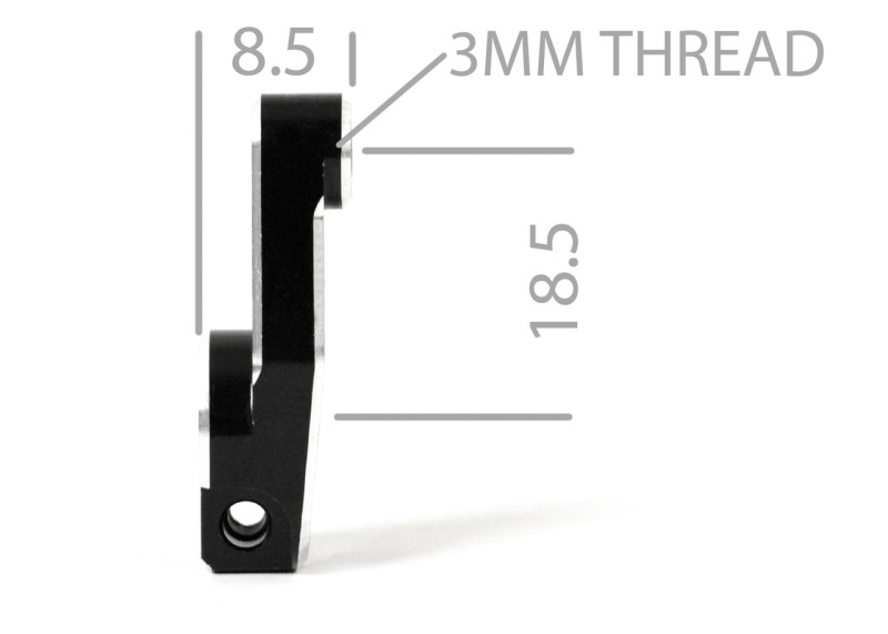 Black 7075 aluminium HD servo horn - 25 spline (TLR 22 series)