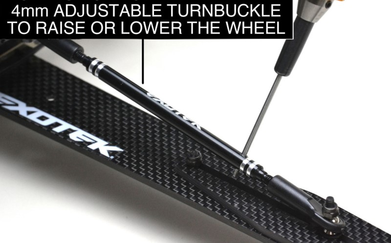 Carbon fibre adjustable wheelie bar set (Associated B6 series)