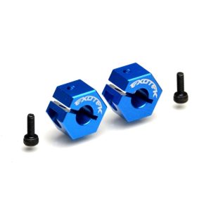 Blue 7075 HD aluminium clamping wheel hexs - pr (Associated B5, RB10, PRO2, DR10, DB10 or SC10)
