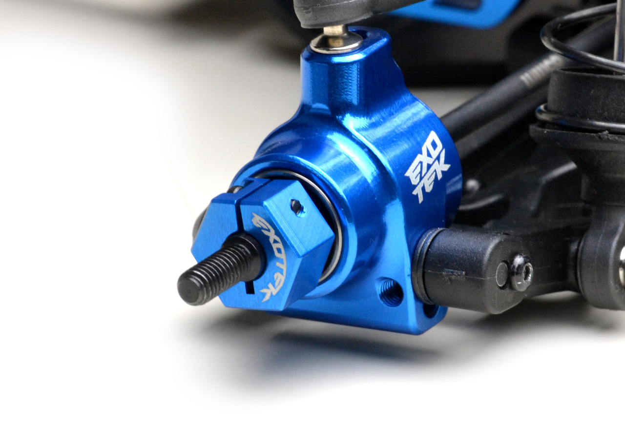 Blue 7075 HD aluminium clamping wheel hexs - pr (Associated B5, RB10, PRO2, DR10, DB10 or SC10)