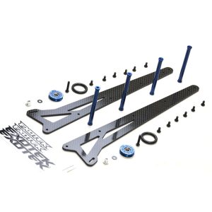 Carbon fibre adjustable twin-wheeled ladder wheelie bar set (Traxxas Slash)