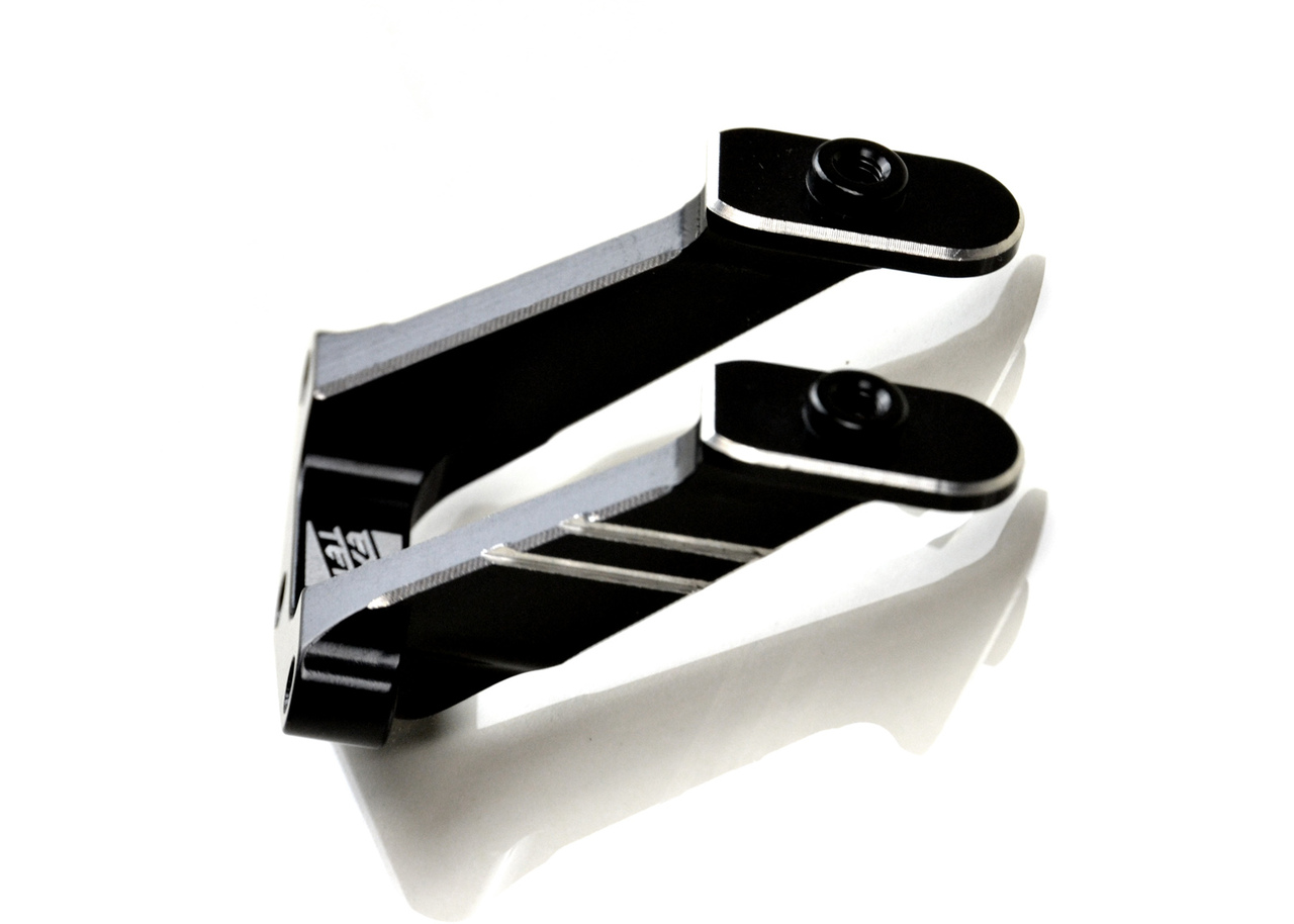 Black 7075 HD aluminium rear wing mount (TLR 22X-4)