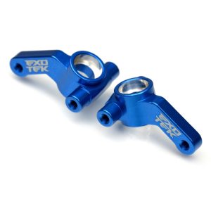 Blue 7075 aluminium HD steering hubs - pr (AE DR10, PRO2, DB10 or RB10)