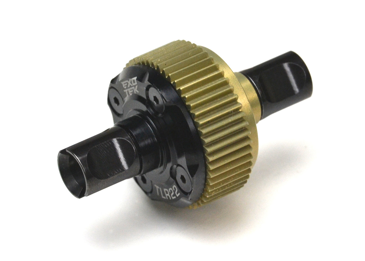 Hard Anodised 7075 alloy differential gear and alloy cover (TLR 22 5.0)