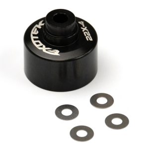 Black 7075 aluminium HD gear diff case (TLR 22X-4)