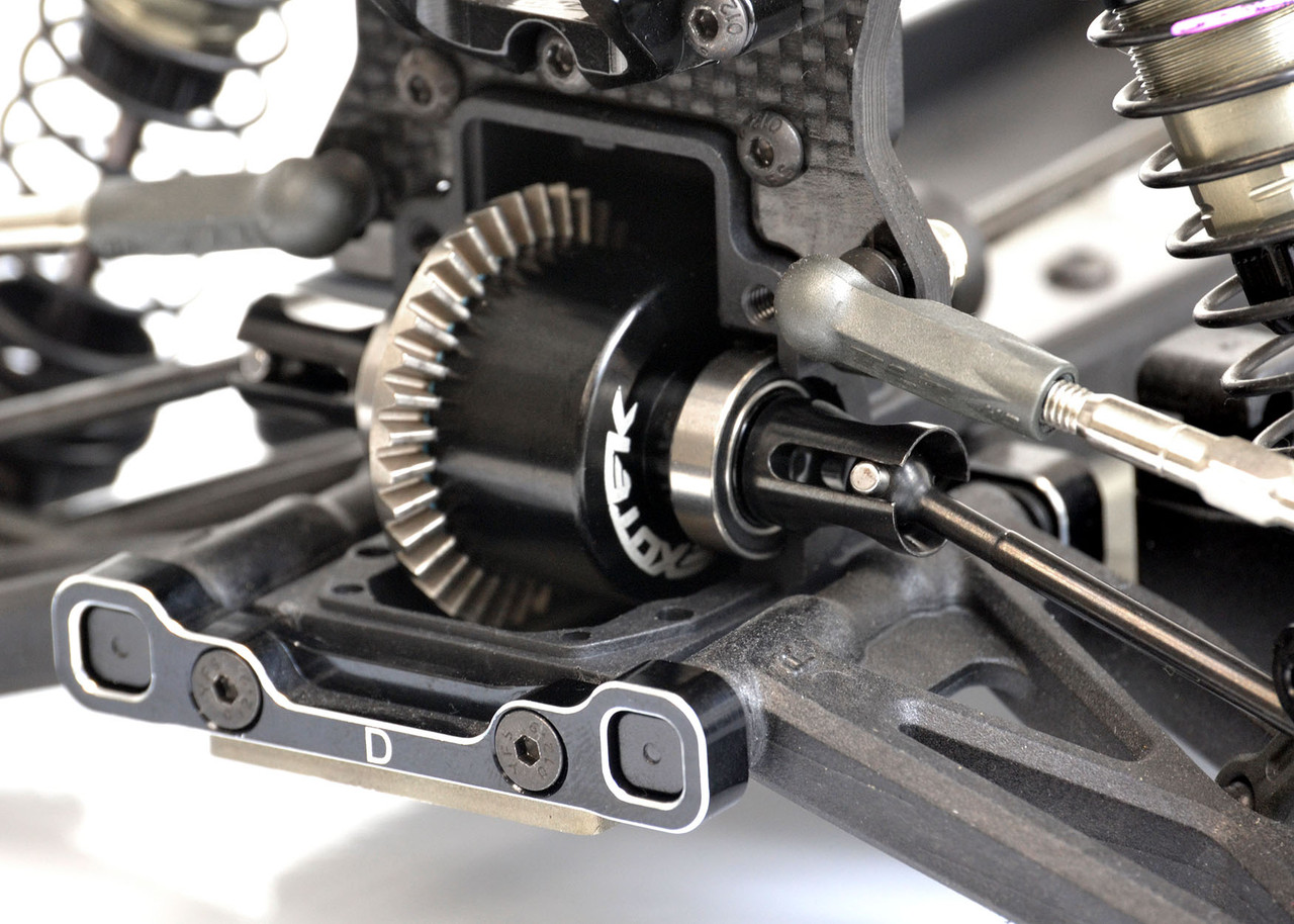 Black 7075 aluminium HD gear diff case (TLR 22X-4)