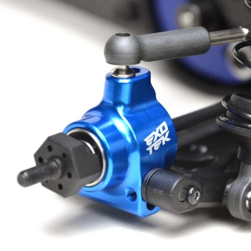 Blue 7075 aluminium rear hub carriers - pr (Associated B5, DR10, RB10, PRO2 or DB10)