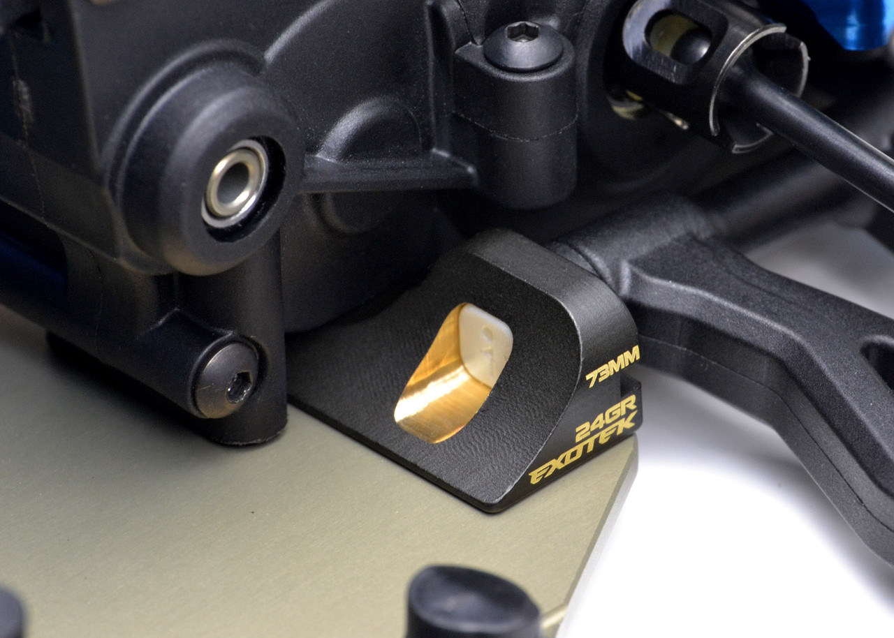 Black Brass C block rear weight - 25grm - for 73mm arms (Associated B6.3 or B6.4)