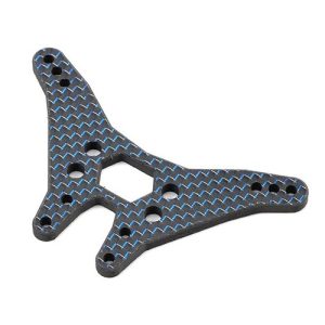 Blue Weave Carbon Fibre 4mm rear shock tower - for long shocks (Associated B6 or B6D)
