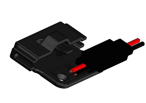 BF- Battery connector holder - Futaba/Hitec reciever plug (Serpent)