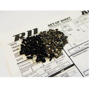 Titanium and Black alloy hex head screw set - 85 pcs (ARC R11)