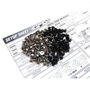 Titanium and black alum hex socket screw set - 116pcs (Serpent 4X)