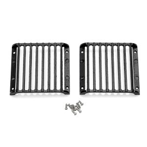 Hobbytech Black aluminium front light guard grilles - 2 pcs (Traxxas TRX4)