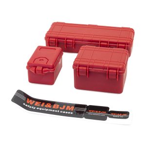 Hobbytech scaler plastic tool box cases - set of 3 (Red)