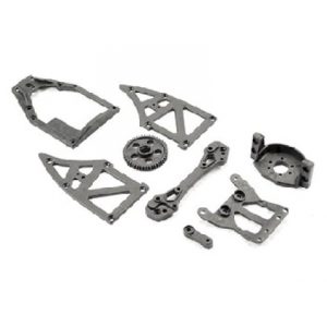Servo top plate, motor holder, rear tower, side plates and spur gear set (Booster, Blaster, Mohawk or Madox)