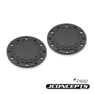 Black aluminium planetary caps for Tribute MT wheels - pr (Traxxas Slash 4x4 or Stampede 4x4)