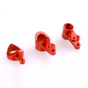 Option Red aluminium steering bellcrank set (all EMB or LC12B1)