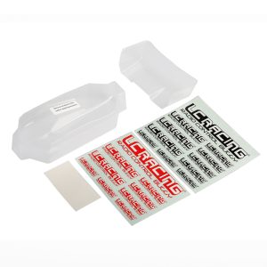 Clear lightweight polycarbonate body and Aero wing set - with decals (LC12B1)