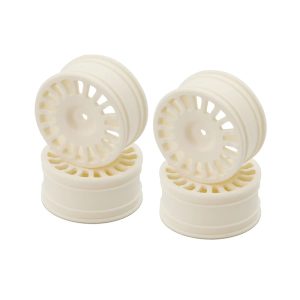 White - 18 spoke 25mm rally wheels - 4 pcs (PTG-2)