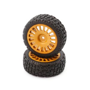 Pre-mounted Rally tyres on gold 18 spoked wheels - pr (PTG-2)