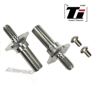 Titanium front axles with screws - 2 pcs (Associated B6, B6.1, B6.2 or B6.3)