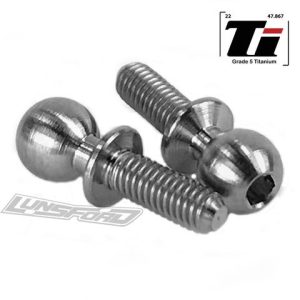 Titanium 5.5mm x 8mm M3 ballstuds with plus extra 2mm - pr (Associated B6 or B6D)