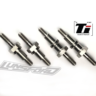 Titanium Big Bore shock mounts - 4 pcs (Associated B6, B6D, B64 or B64D)