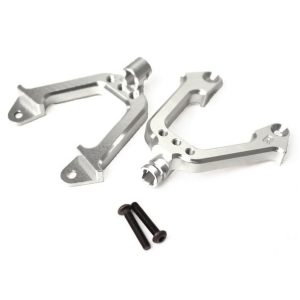 Aluminium front shock tower hoops - Silver (Axial SCX10) (D)