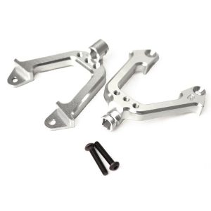 Aluminium rear shock tower hoops - Silver (Axial SCX10) (D)