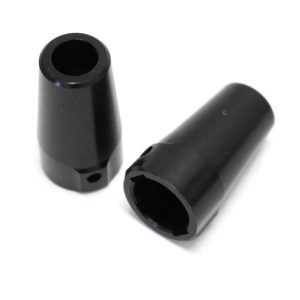 Aluminium rear axle cups - Black (Axial SCX10)