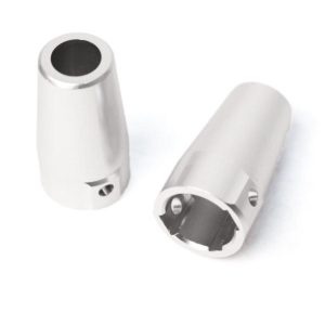 Aluminium rear axle cups - Silver (Axial SCX10) (D)