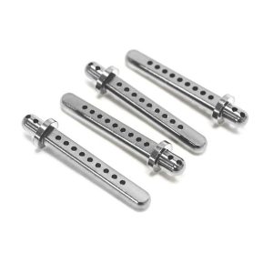 Aluminium body posts - Silver - 4 pcs (Axial SCX10) (D)