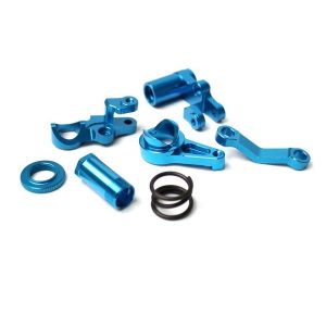 Aluminium servo saver set - Blue (Traxxas Slash 4wd)