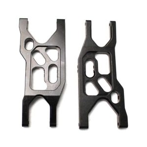 Aluminium front suspension arms - pr - Black (Axial Yeti)