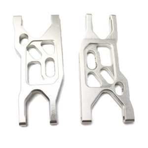 Aluminium front suspension arms - pr - Silver (Axial Yeti)