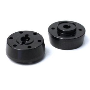 Aluminium front wheel hubs - pr - Black (Axial Yeti)