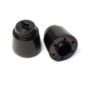 Aluminium rear wheel hubs - pr - Black (Axial Yeti)