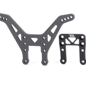 Carbon fibre rear shock tower with alloy support brace (Kyosho Ultima RB6)