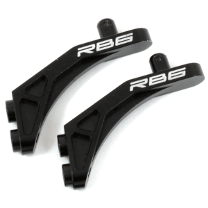 Black aluminium wing mount set - Mid Motor (Kyosho Ultima RB6)