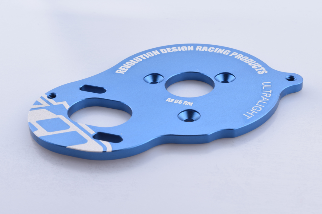 Blue aluminium lightweight heatsink motor plate (Associated B5, B5M or T5M)